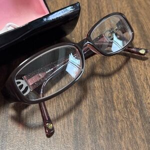 Bebe - Y2K 2000s BB5001 Pink Topaz Sparkle Eyeglasses Frames Glasses 52-15-135